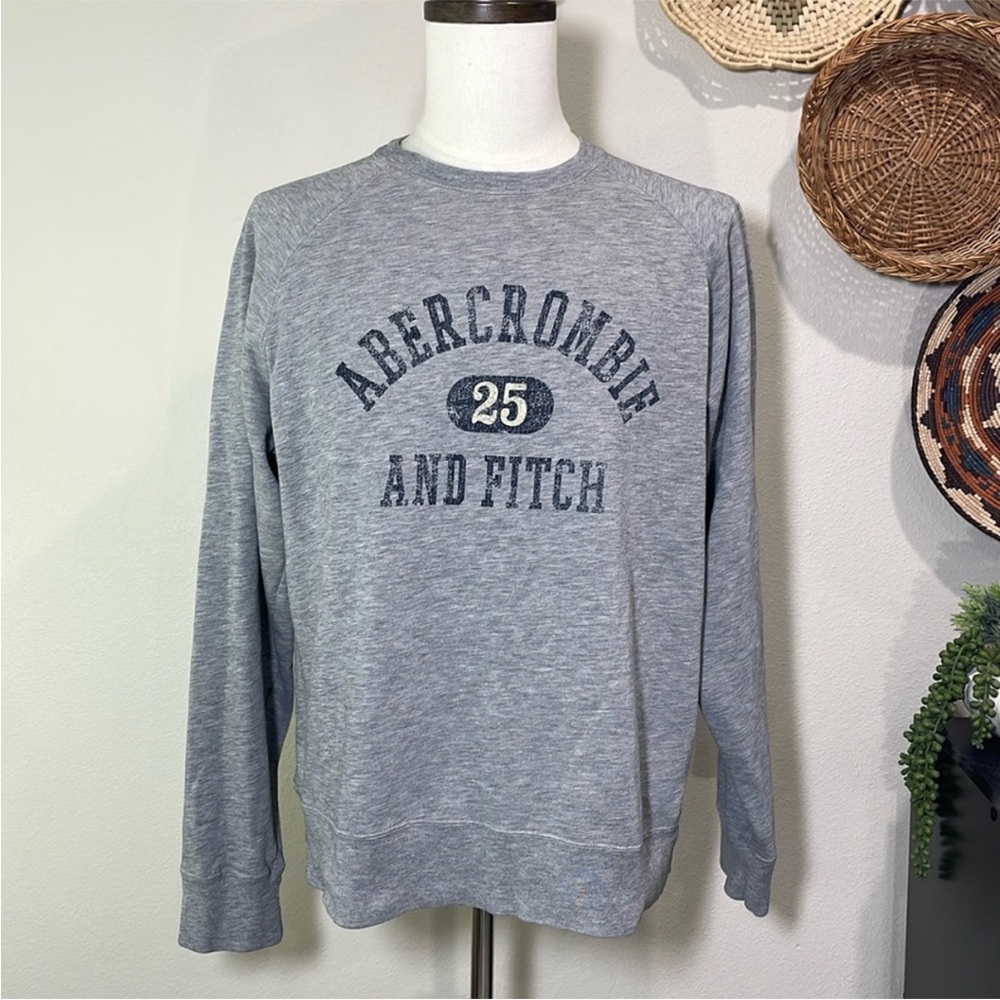 Abercrombie & Fitch Light Gray Crewneck Sweatshirt